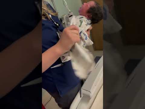 Watch — How a nurse swaddles and calms a crying newborn — Bridget Teyler