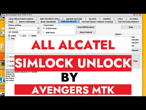 All Alcatel Sim Network lock unlock|Alcatel OneTouch 7024w Network lock Code By AvrngersMTK v0.8.4
