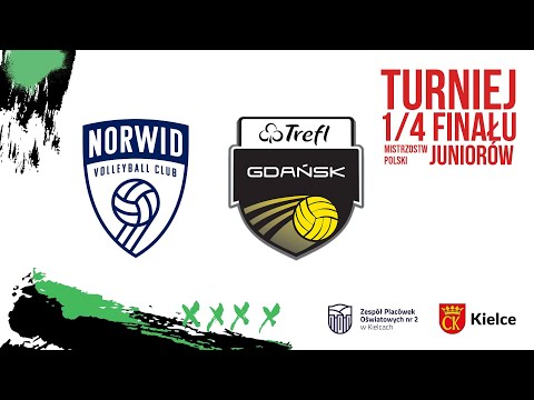NORWID CZĘSTOCHOWA - TREFL GDAŃSK SA.  Turniej 1/4 Mistrzostwa Polski Juniorów.