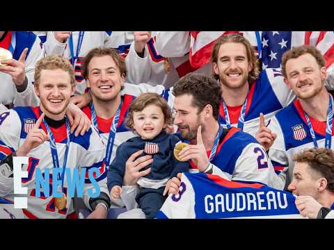 Team USA Celebrates Olympic Hockey Win With Johnny Gaudreau’s Kids | E! News