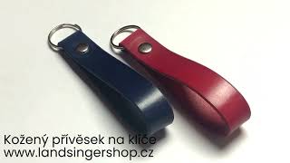 Kožený přívěsek na klíče
