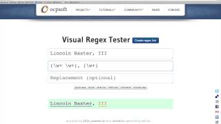 OCPsoft Visual Regex Tester with Syntax Highlighting