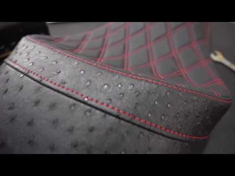 DS Black Predator Silver Double Diamond Stitch 1pc Seat 6