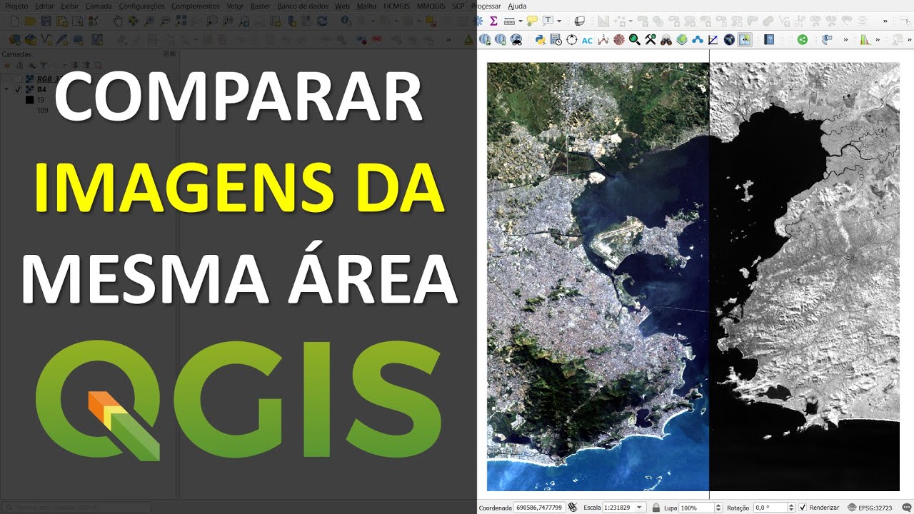 Como comparar Imagens de uma mesma Região no QGIS | Plugin MapSwipe Tool