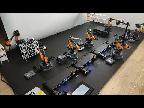 , title : 'Wlkata Mirobot Automotive Manufacturing Simulation  Production Line------ the robot arm homing'