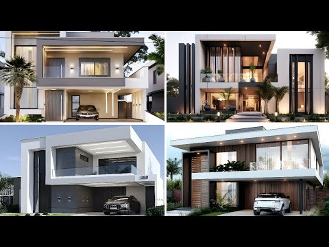 🏠2-STORY HOUSE FACADE IDEAS - MODERN FACADE DESIGNS 2026 - MODERN HOUSES WITH BALCONIES