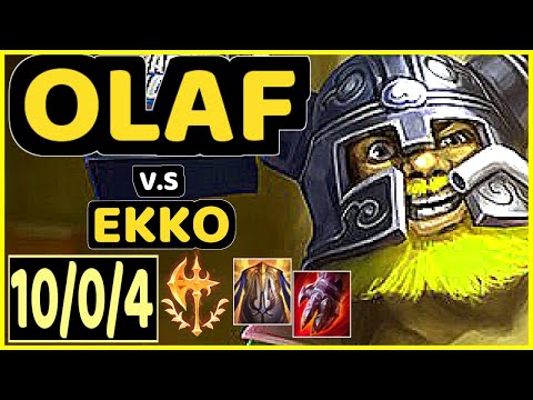 DIAMONDPROX (OLAF) vs EKKO - 10/0/4 KDA JUNGLE CHALLENGER GAMEPLAY - EUW