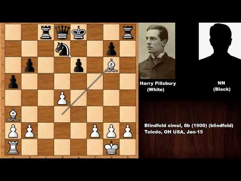 Harry Nelson Pillsbury's Beautiful Game Against NN (1900)