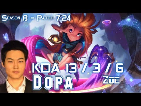 Dopa ZOE vs AHRI Mid - Patch 7.24 KR Ranked
