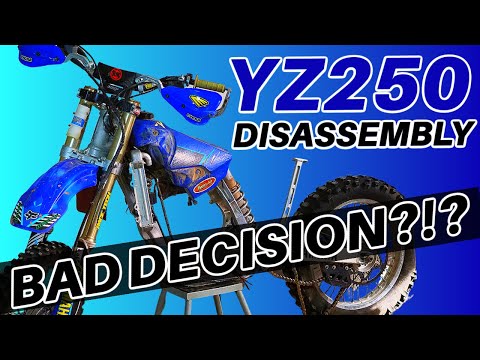 2005 YAMAHA YZ250 TWO STROKE DIRT BIKE  - DISASSEMBLY