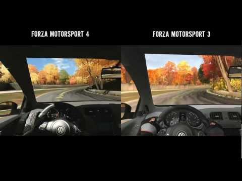 Forza Motorsport 4 vs. Forza Motorsport 3 - side by side comparison