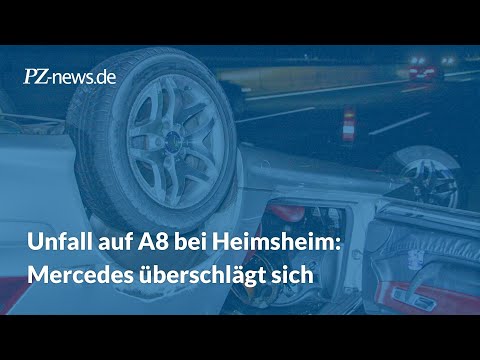 A8 bei Heimsheim: Zwei Autos kollidieren – drei Schwerverletzte