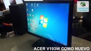 Video thumbnail for Monitor Lcd 19 " ACER V193W Pantalla Vga 1440x900 WIDE Envio by CIBERNETICA INTEGRAL Y ELECTRONICA DIGITAL S.A. DE C.V.
