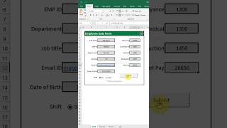 Data form with submit button 🔥 Excel tutorials #Excel #exceltips #exceltutorials