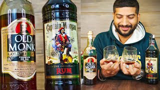Best Rum कौन सी है  | Old Monk Gold Vs Captain Morgan Rum | The Whiskeypedia