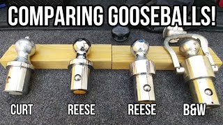 Comparing Gooseballs Hitches! Why and What I use. Reese, B&W and Curt