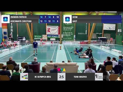 14. Spieltag Badminton NLA - BC Olympica Brig vs. Team Argovia