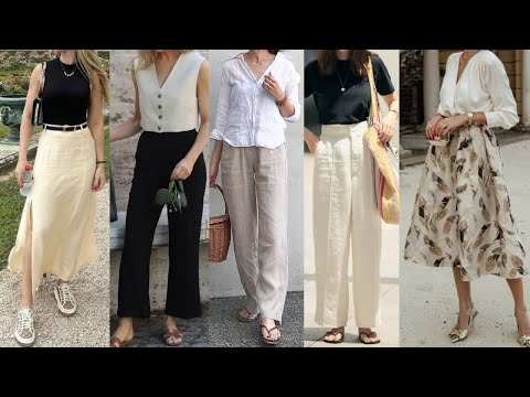 ATUENDOS Y COMBINACIONES DE ROPA DE MODA 2024 PRIMAVERA VERANO EN COLORES NEUTROS