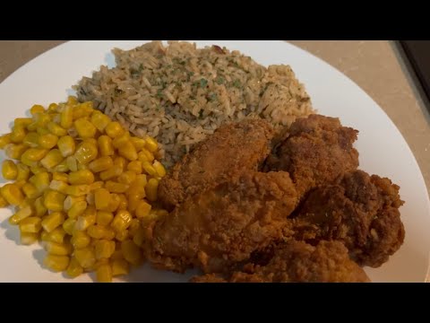 FRENCH ONION BUTTER RICE WITH SOUTHERN FRIED CHICKEN/ QUICK & EASY MEAL