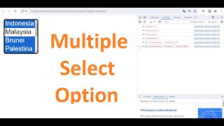 Membuat opsi pilihan multi output array dengan javasvcript | creat optin multiple select JavaScript