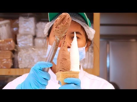 Double Cone Hokkaido Soft Ice Cream - Icon Siam Bangkok Thailand