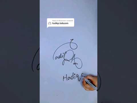 Hadiqa Name Signature Style #shorts #nameartvideo #art