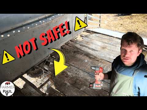FIXING The Cattle Trailer Floor! (Rainy Day Projects)