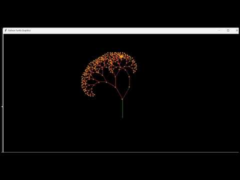 Recursive Fractal Tree Using Python Turtle