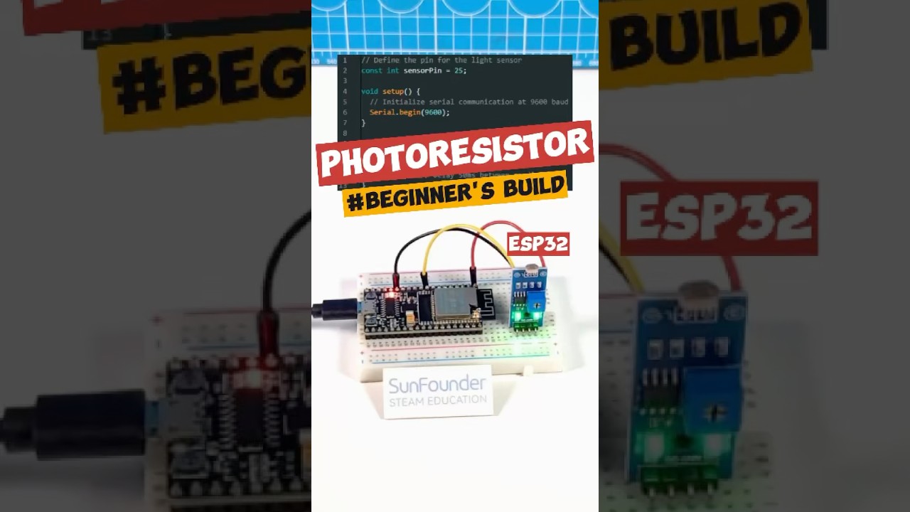 ESP32 Photoresistor Project#arduino #electronics #engineering #arduinoproject #esp32