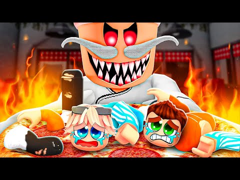 WER Entkommt SCHNELLER vor BÖSEN PAPPA-PIZZA in Roblox !?