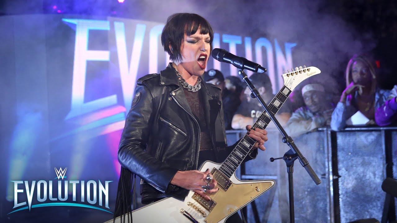 Lzzy Hale & Nita Strauss deliver an aural assault to open historic event: WWE Evolution 2018 - YouTube