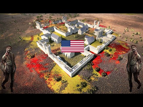 MASSIVE Zombies Horde Attacks US MILITARY Base From All Sides  - Ultimate Epic Battle Simulator 2