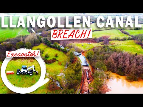 EXCAVATOR ON SITE at LLANGOLLEN CANAL BREACH! BIG UPDATE! Lift Out Day Confirmed