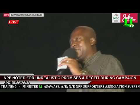 NPP Noted For Unrealistic Promises & Deceit During Campaign - John Mahama