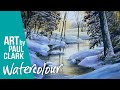 How To Paint A Snow Scene With A Stream In Watercolour