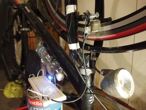 DIY Magnetic contactless bike dynamo TEST #2