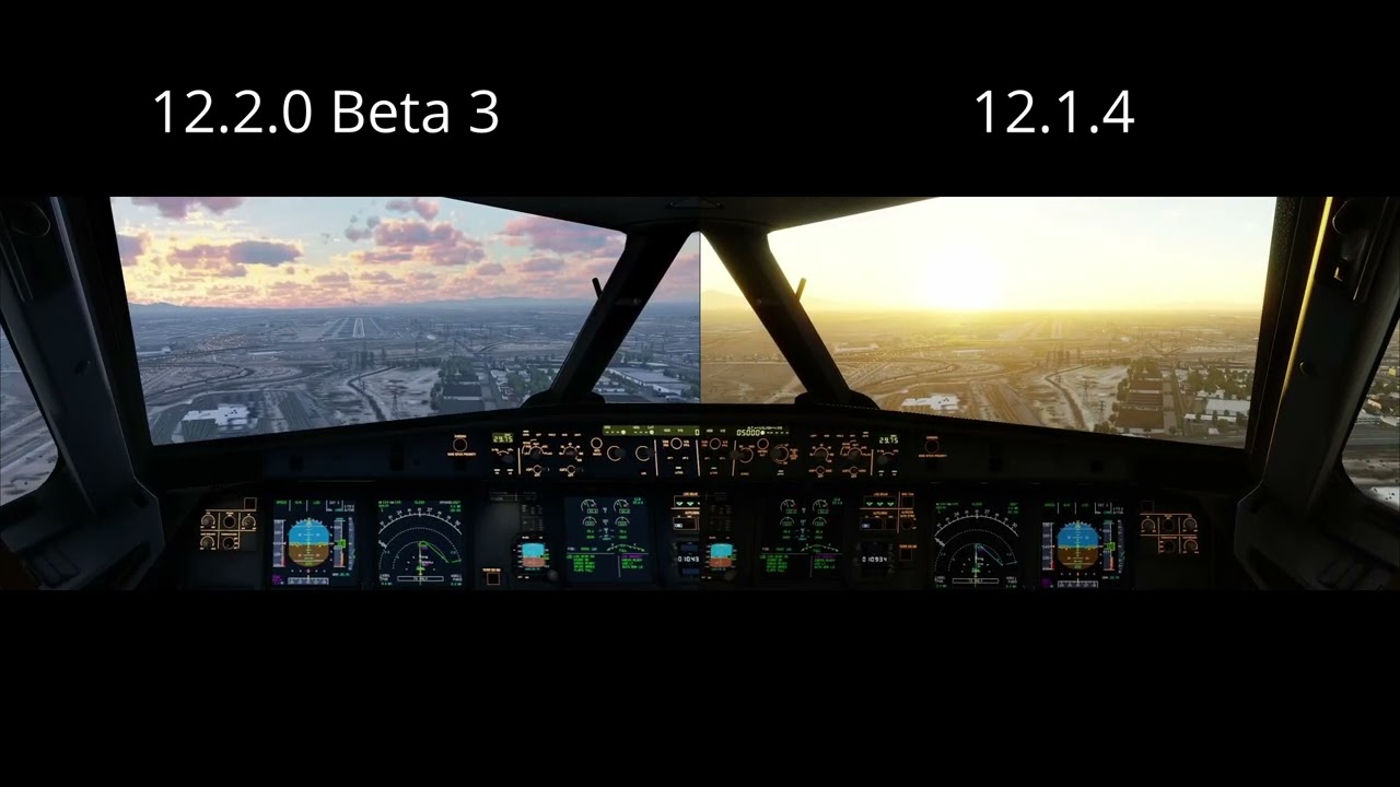 X-Plane 12.2.0 Beta 3 vs 12.1.4 - Graphics Update Comparison