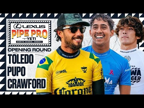 Filipe Toledo, Samuel Pupo, Shion Crawford | Lexus Pipe Pro presented by YETI 2024 - Opening Round
