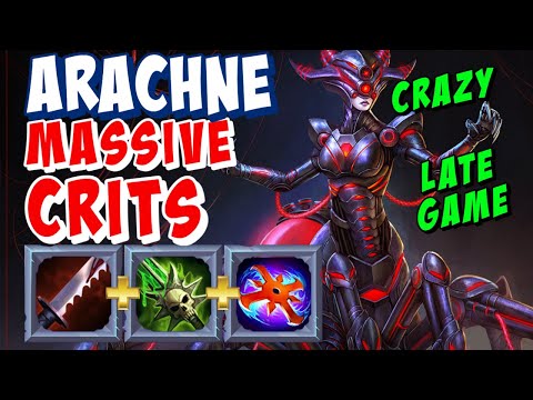 HIGH DAMAGE CRITS ON BEST AA JUNGLE ARACHNE - SMITE GAMEPLAY