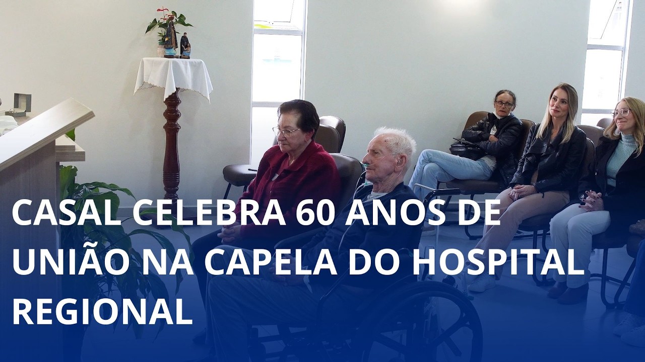 Casal celebra na capela do Hospital Regional