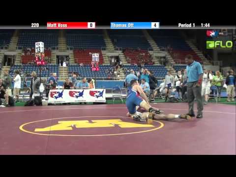 Junior 220 - Matt Voss (Washington) vs. Thomas Ott (Delaware)