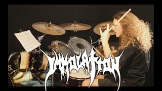 Immolation drum cover - All That Awaits Us