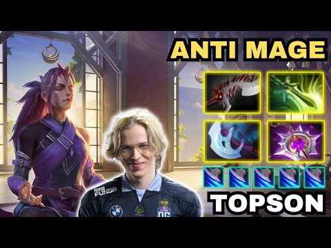 🔥 TOPSON Anti Mage Midlane Highlights 0 DEATH 🔥 Insane Gameplay By Godson - Dota 2