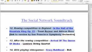 The Social Network 2010 Soundtrack List FULL