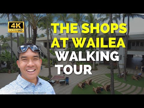 As lojas de Wailea | Passeio a pé em 4K | Coisas para fazer em Maui