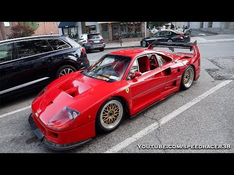 Ferrari F40 race car out for dinner