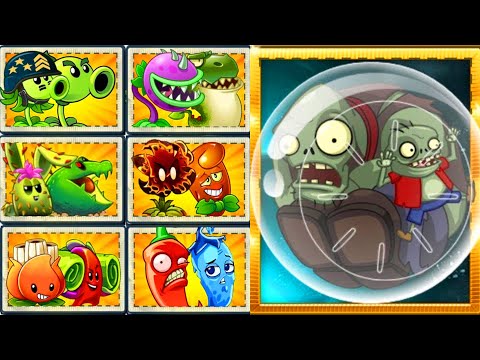 PvZ2 Challenge - Random Team Plants Vs 5 Hamster Ball Zombie - Who Will Win?