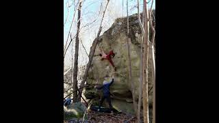 Video thumbnail of Brown Recluse, V9. Holy Boulders