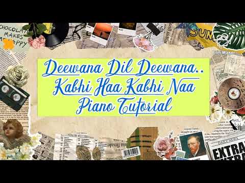 Deewana Dil Deewana Piano Tutorial | Kabhi Haa Kabhi Naa | Sharukh khan | Rawcutz