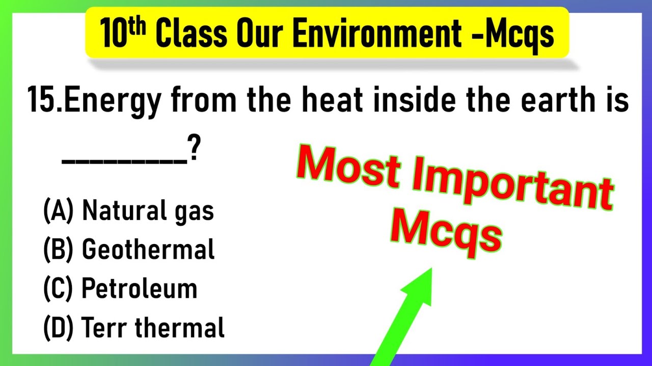Our Environment Class 10 MCQs Questions with Answers | Our Environment mcq